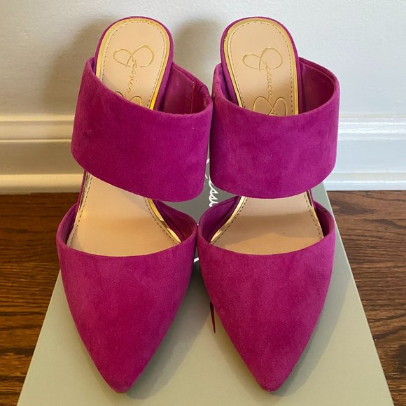 Jessica Simpson Shoes - Jessica Simpson Chandra Mule Magenta Heels